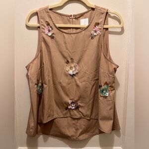 LC Lauren Conrad Sleeveless Blouse Size L